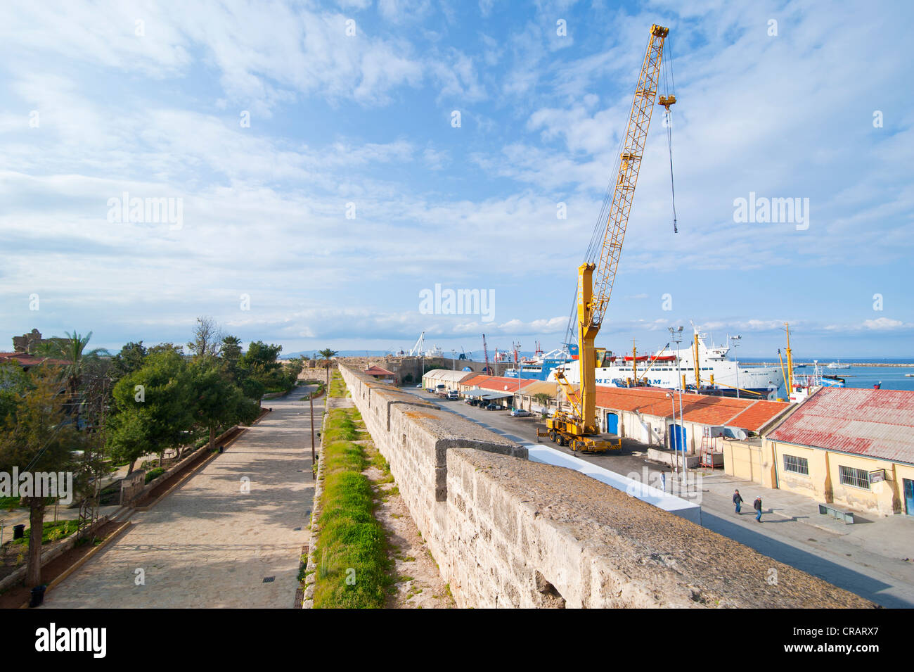 Le mura della città di Famagosta, parte turca di Cipro Foto Stock