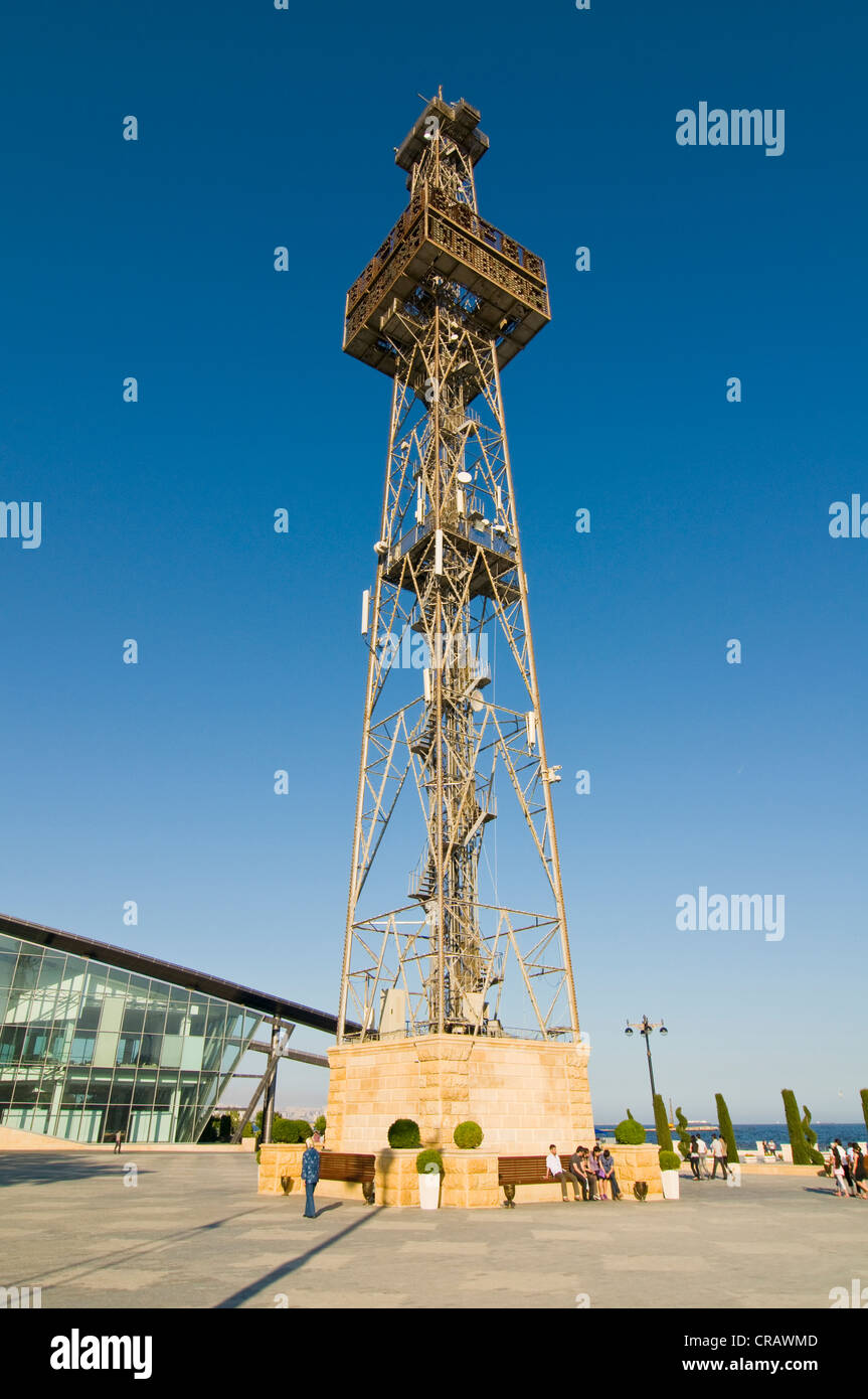 Torre di osservazione, Baku, Azerbaijan, Caucaso, Medio Oriente Foto Stock