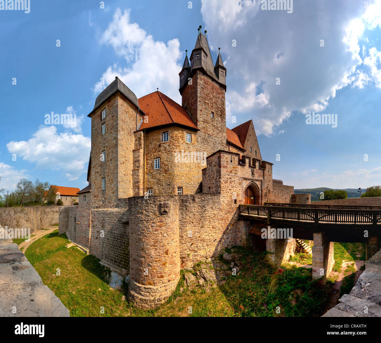 Spangenberg Castello, Spangenberg, Schwalm Eder distretto, Hesse, Germania, Europa PublicGround Foto Stock