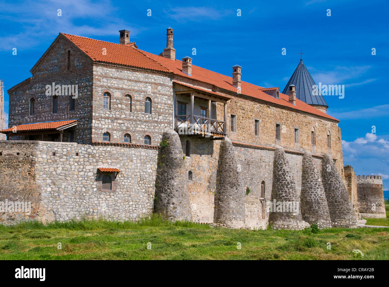 Monastero fortezza, Monastero di Alaverdi, Kakheti, Georgia, nel Caucaso Foto Stock