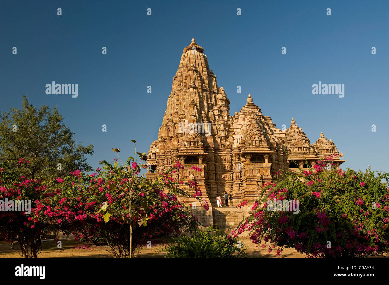 Khajuraho Gruppo di Monumenti Patrimonio dell'Umanità UNESCO, Madhya Pradesh, India, Asia Foto Stock