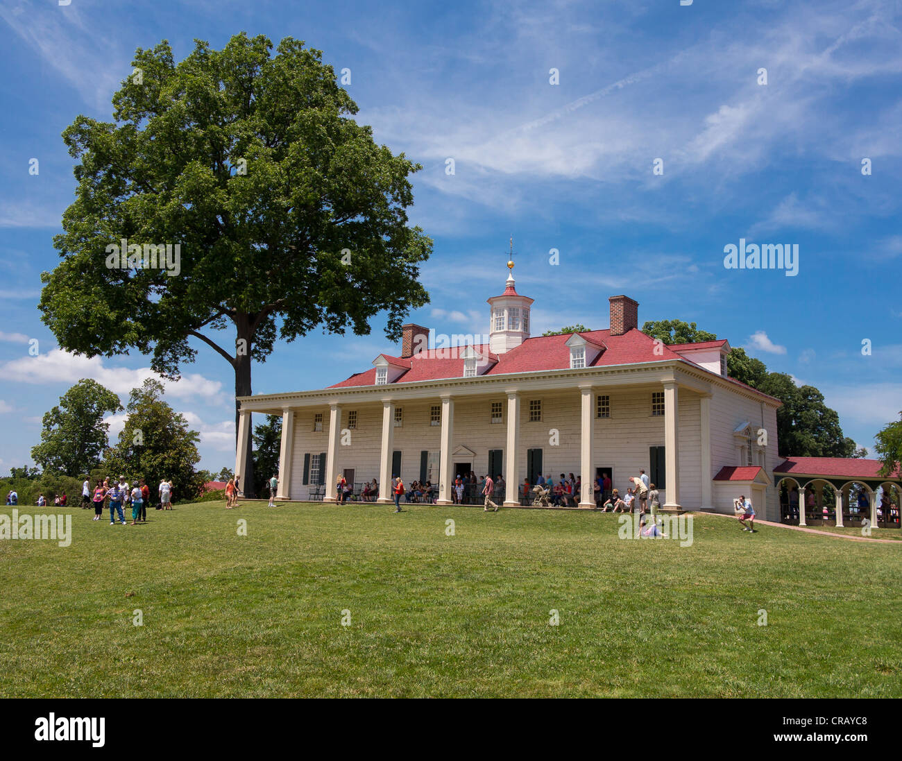 MOUNT VERNON, Virginia, Stati Uniti d'America - plantation casa di George Washington, il primo Presidente degli Stati Uniti. Foto Stock