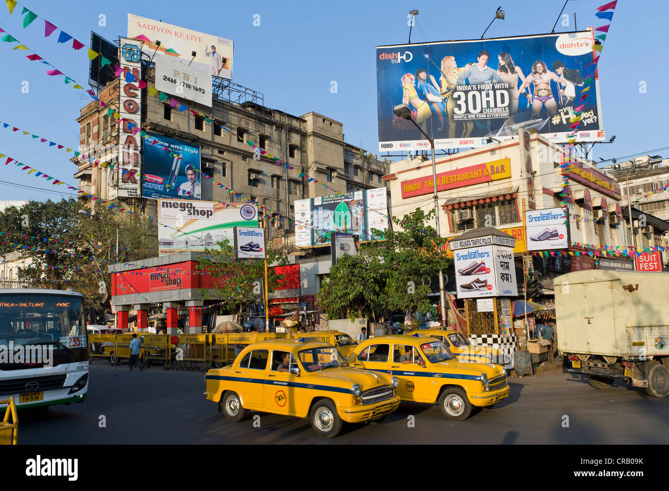 Jawaharlal Nehru Road, Calcutta, Calcutta, West Bengal, India Foto Stock