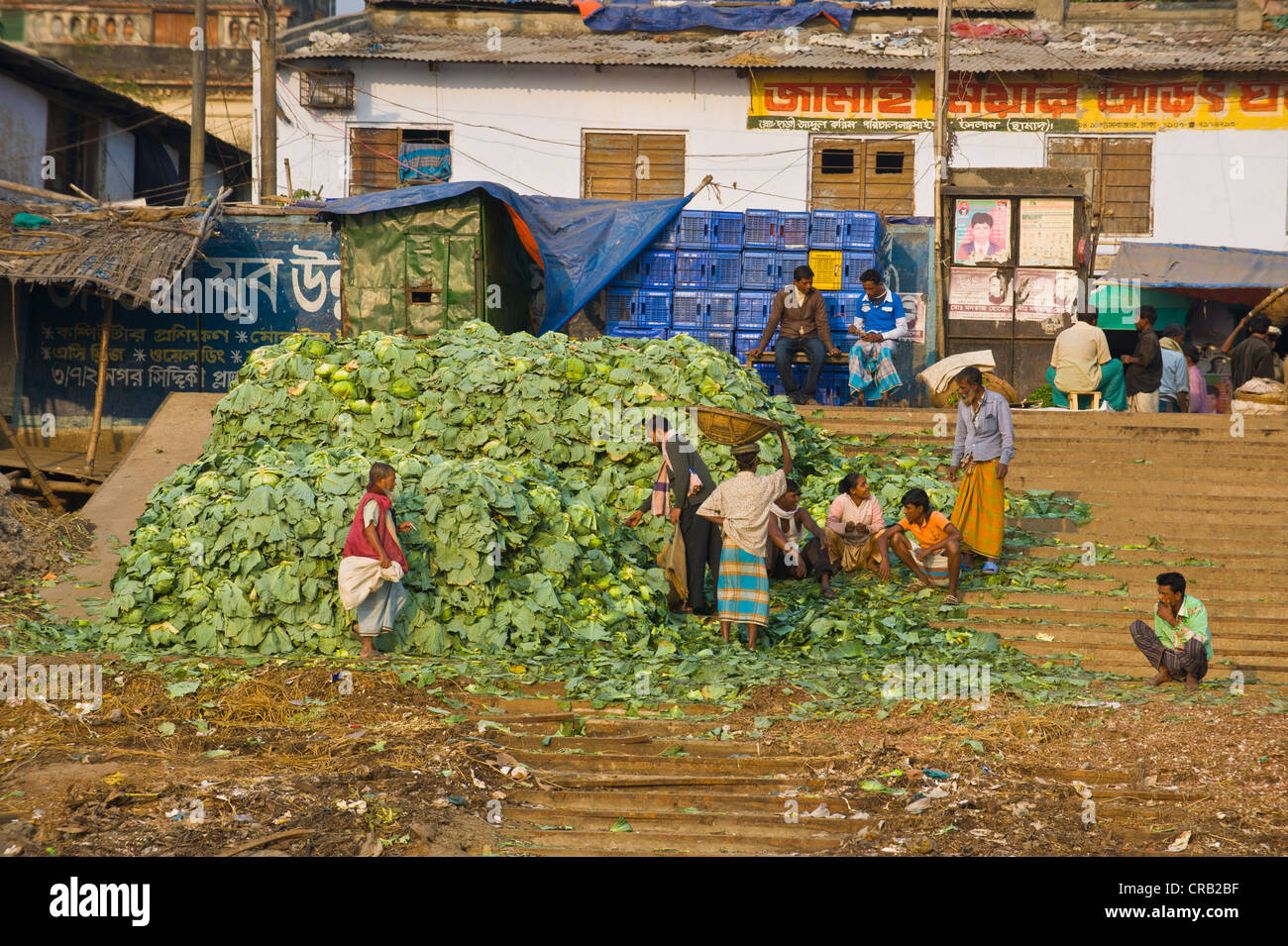 Porta occupata di Dhaka, Bangladesh Asia Foto Stock
