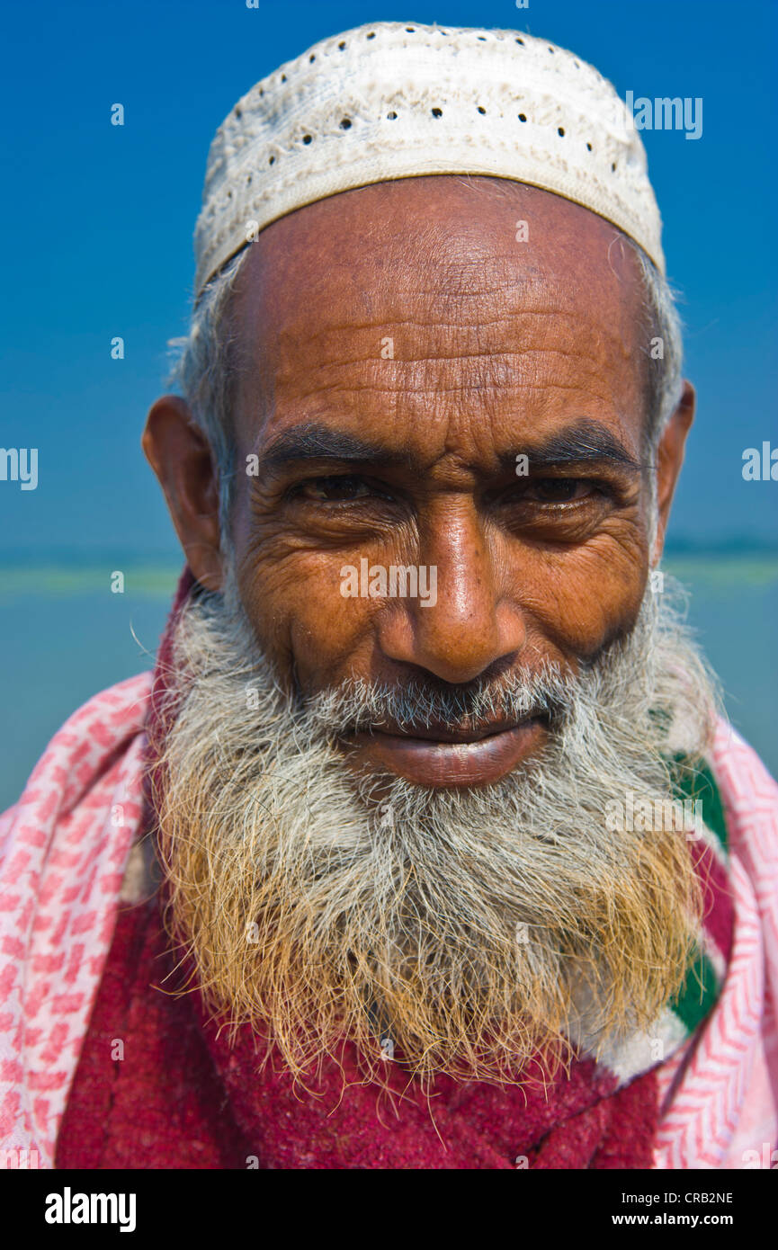 Ritratto di un uomo vecchio, Bangladesh Asia Foto Stock