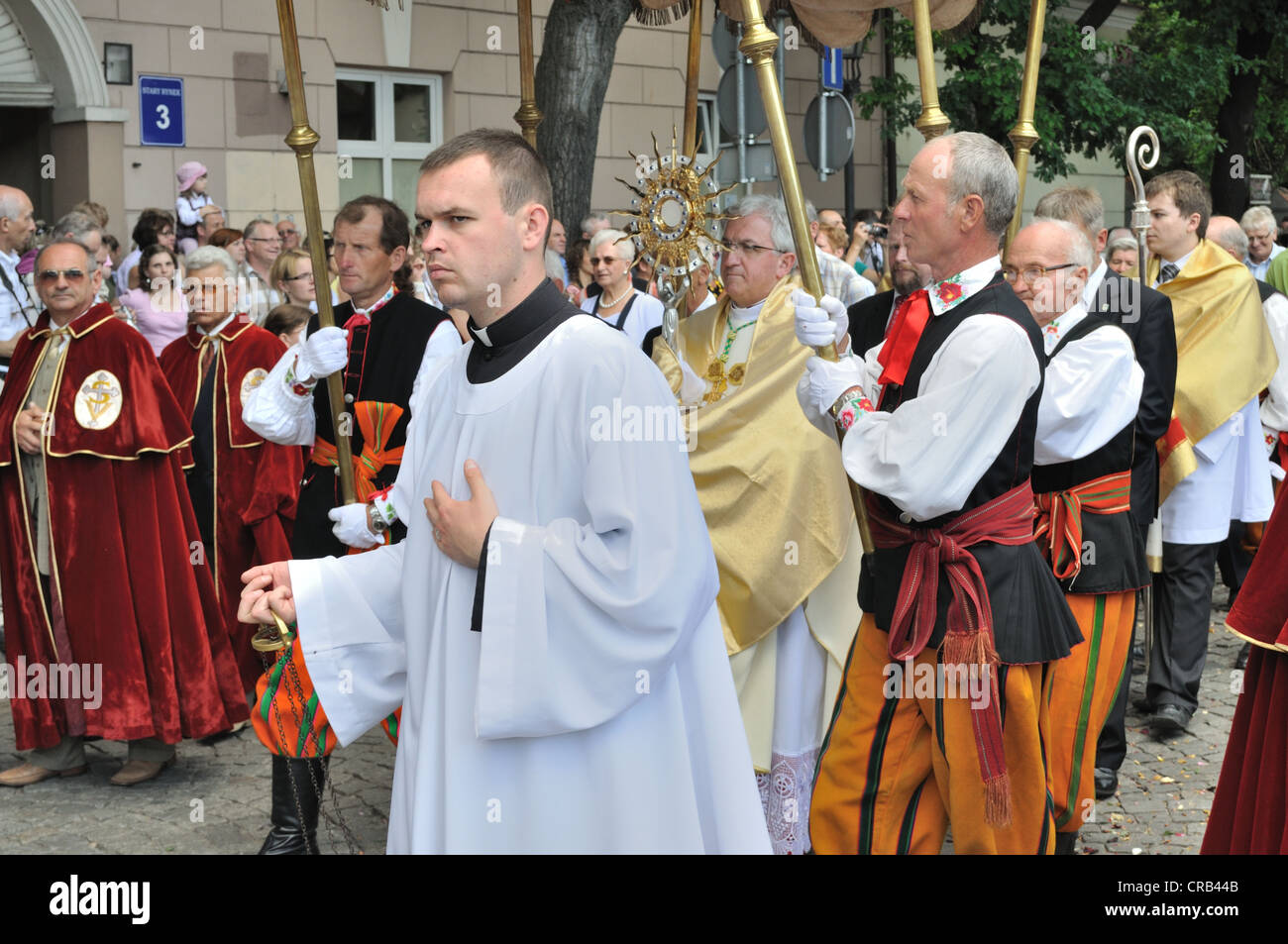 Festa del Corpus Domini - processione di Lowicz. Foto Stock