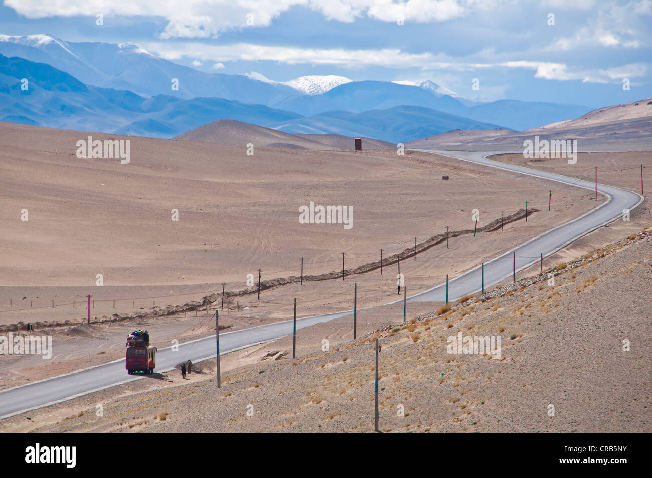 Strada da Ali, Shiquanhe a Kashgar, Tibet occidentale, Tibet, Asia Foto Stock