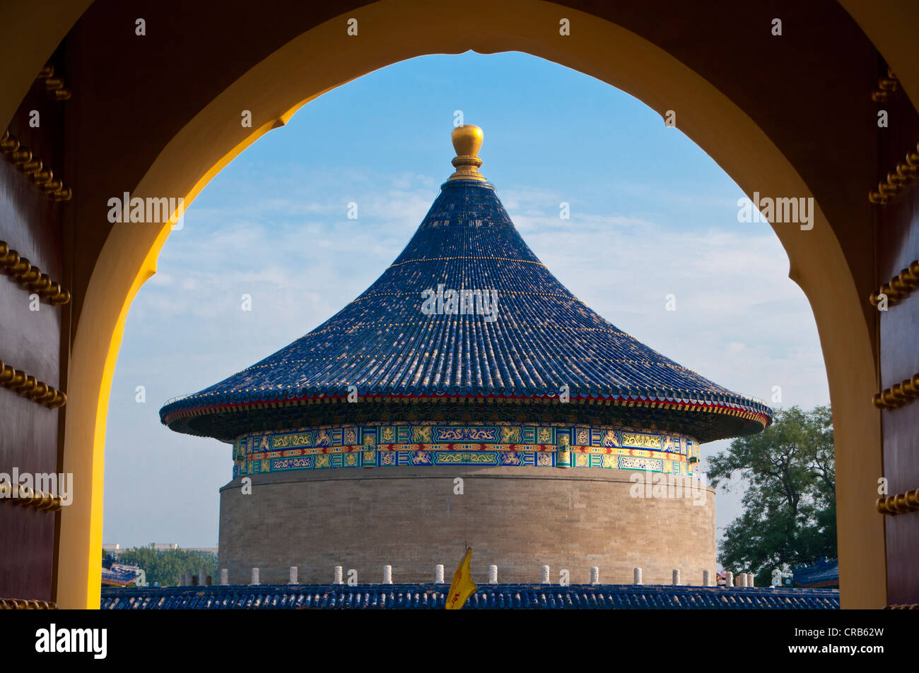 La sala di preghiera per i buoni raccolti e il Tempio del Paradiso, Sito Patrimonio Mondiale dell'UNESCO, Pechino, Cina e Asia Foto Stock