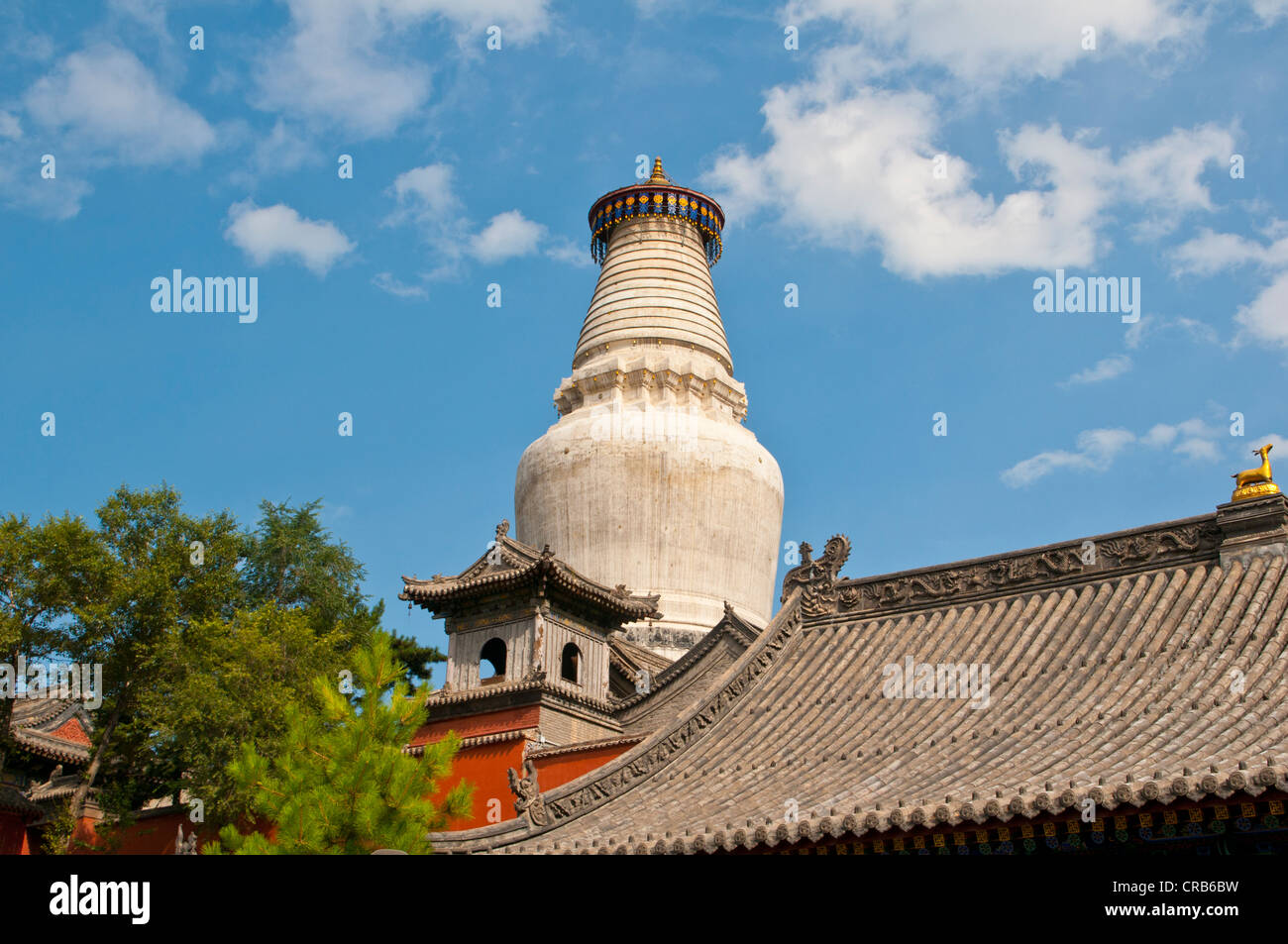 Wutai Shan sito monastico, monte Wutai, Sito Patrimonio Mondiale dell'Unesco, Shanxi, Cina e Asia Foto Stock