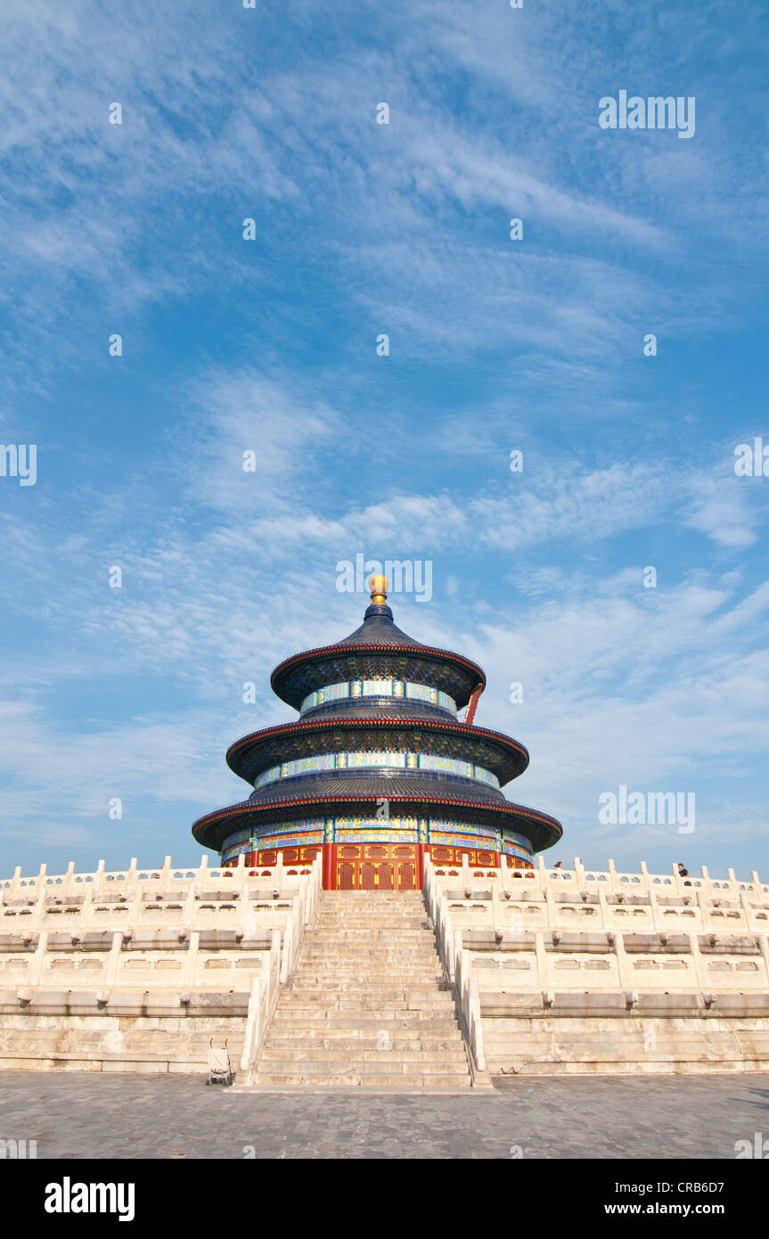 La sala di preghiera per i buoni raccolti e il Tempio del Paradiso, Sito Patrimonio Mondiale dell'UNESCO, Pechino, Cina e Asia Foto Stock