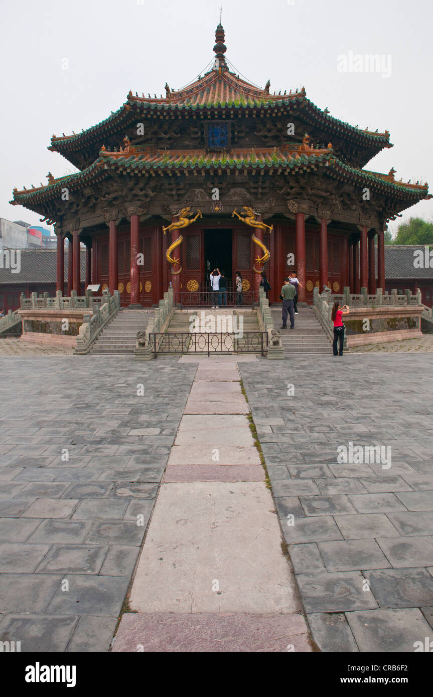 Sala Dazheng, Palazzo Imperiale, Sito Patrimonio Mondiale dell'UNESCO, Shenyang, Liaoning, Cina e Asia Foto Stock