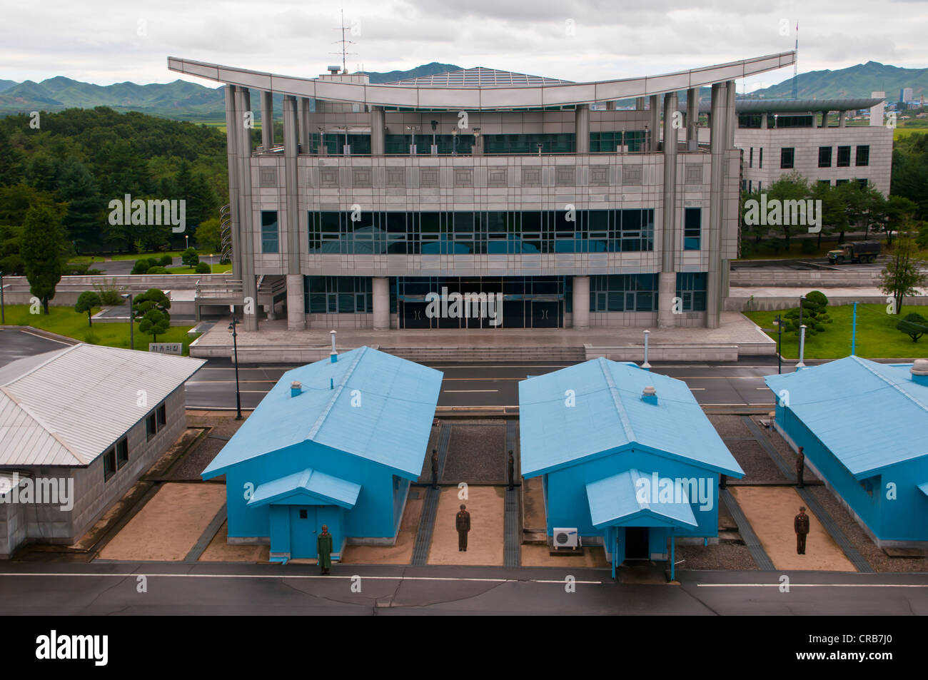Confine Corea Del Nord E Sud Confine tra Corea del Nord e Corea del Sud, Panmunjeom, Asia Foto stock