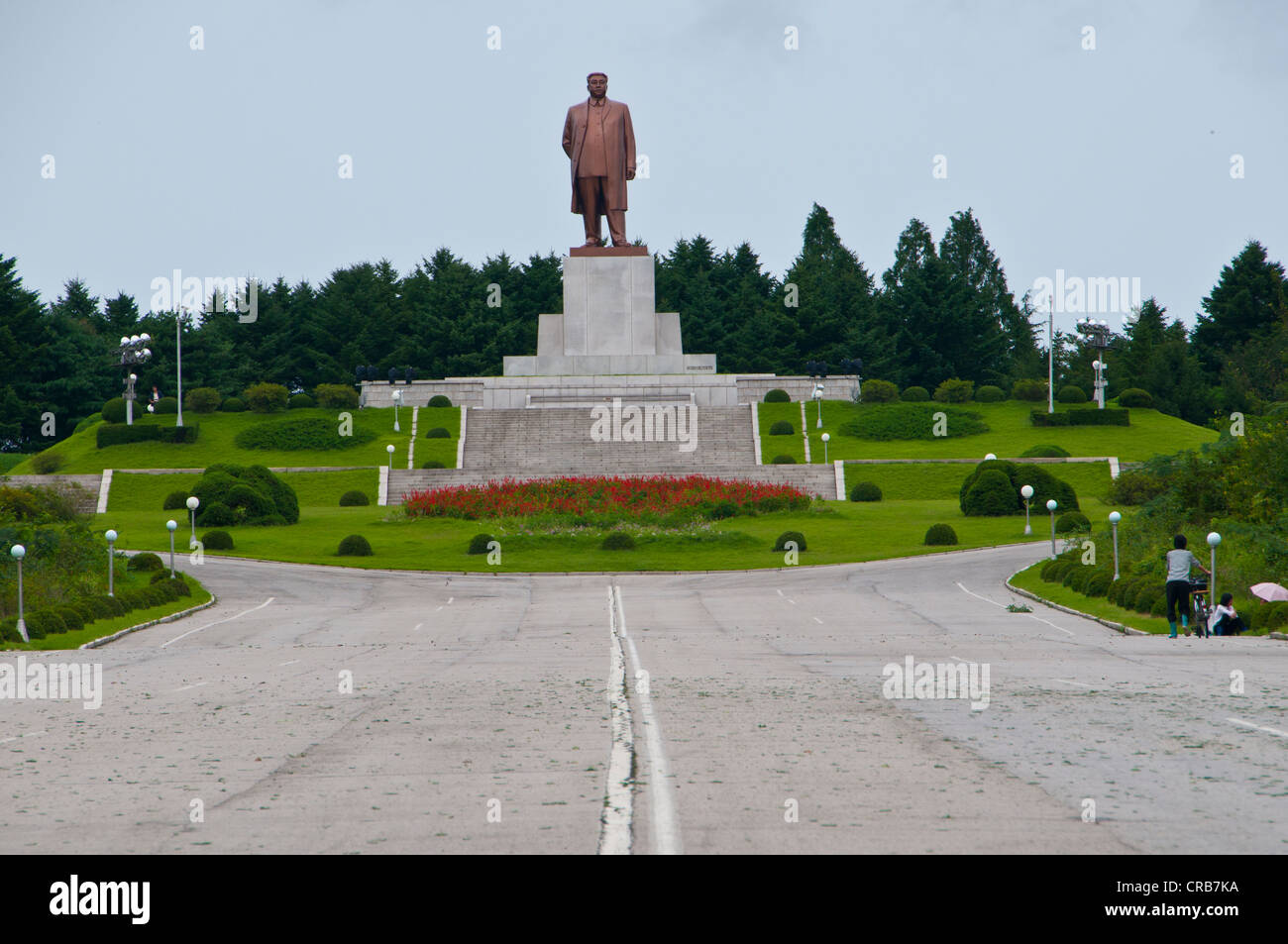 Statua di Kim Il Sung, Kaesong, Corea del Nord, Asia Foto Stock