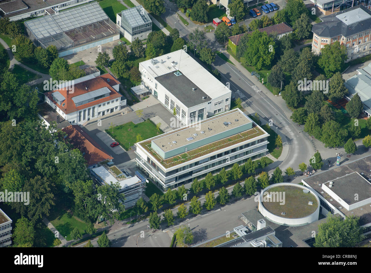 Vista aerea, Hohenheim Palace e Università di Hohenheim, Plieningen, Baden-Wuerttemberg, Germania, Europa Foto Stock