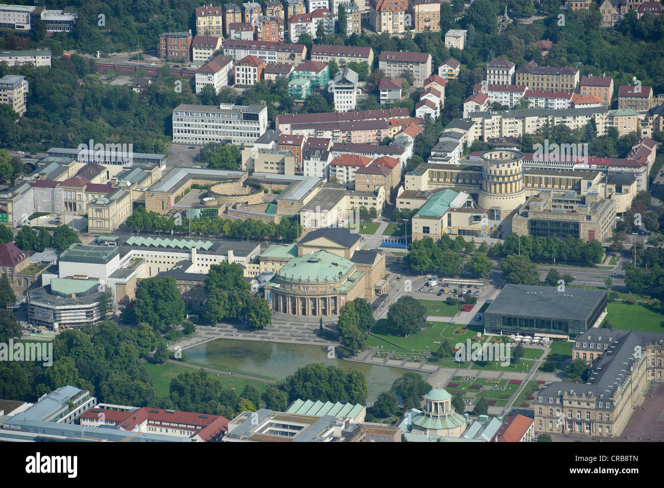 Vista aerea, Stoccarda, Baden-Wuerttemberg, Germania, Europa Foto Stock