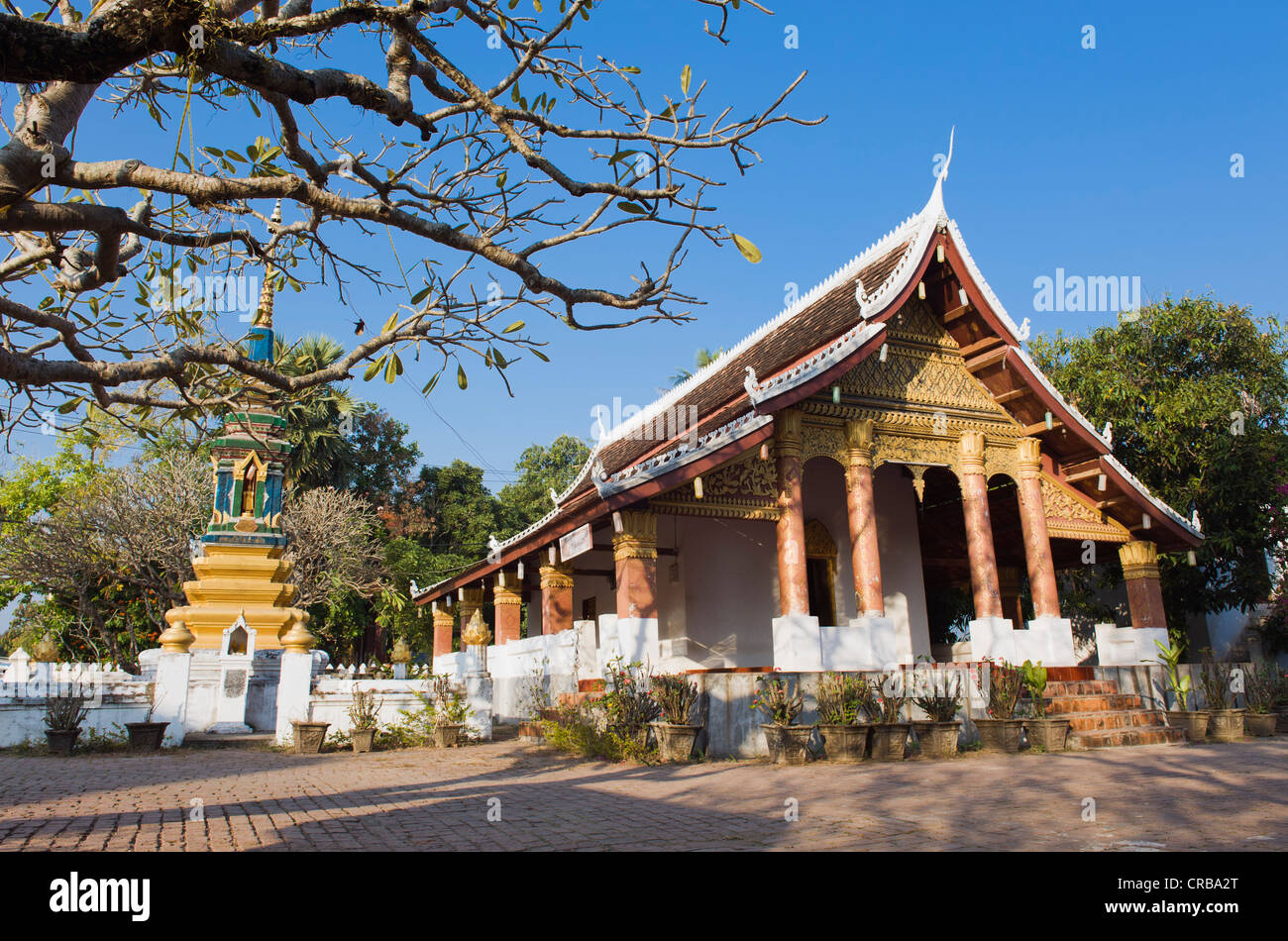 Wat Sop Sickharam tempio, Luang Prabang, Sito Patrimonio Mondiale dell'UNESCO, Laos, Indocina, Asia Foto Stock