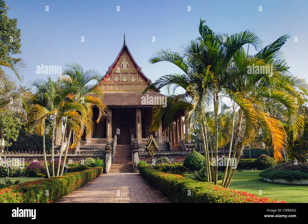 Museo di arte buddista, Ho Phra Keo tempio, Vientiane, Laos, Indocina, Asia Foto Stock