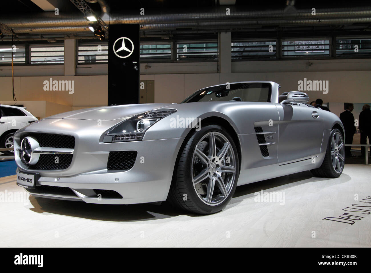 Mercedes SLS AMG Roadster, Auto Zuerich Car Show, Oerlikon trimestre,  Zurigo, Svizzera, Europa Foto stock - Alamy