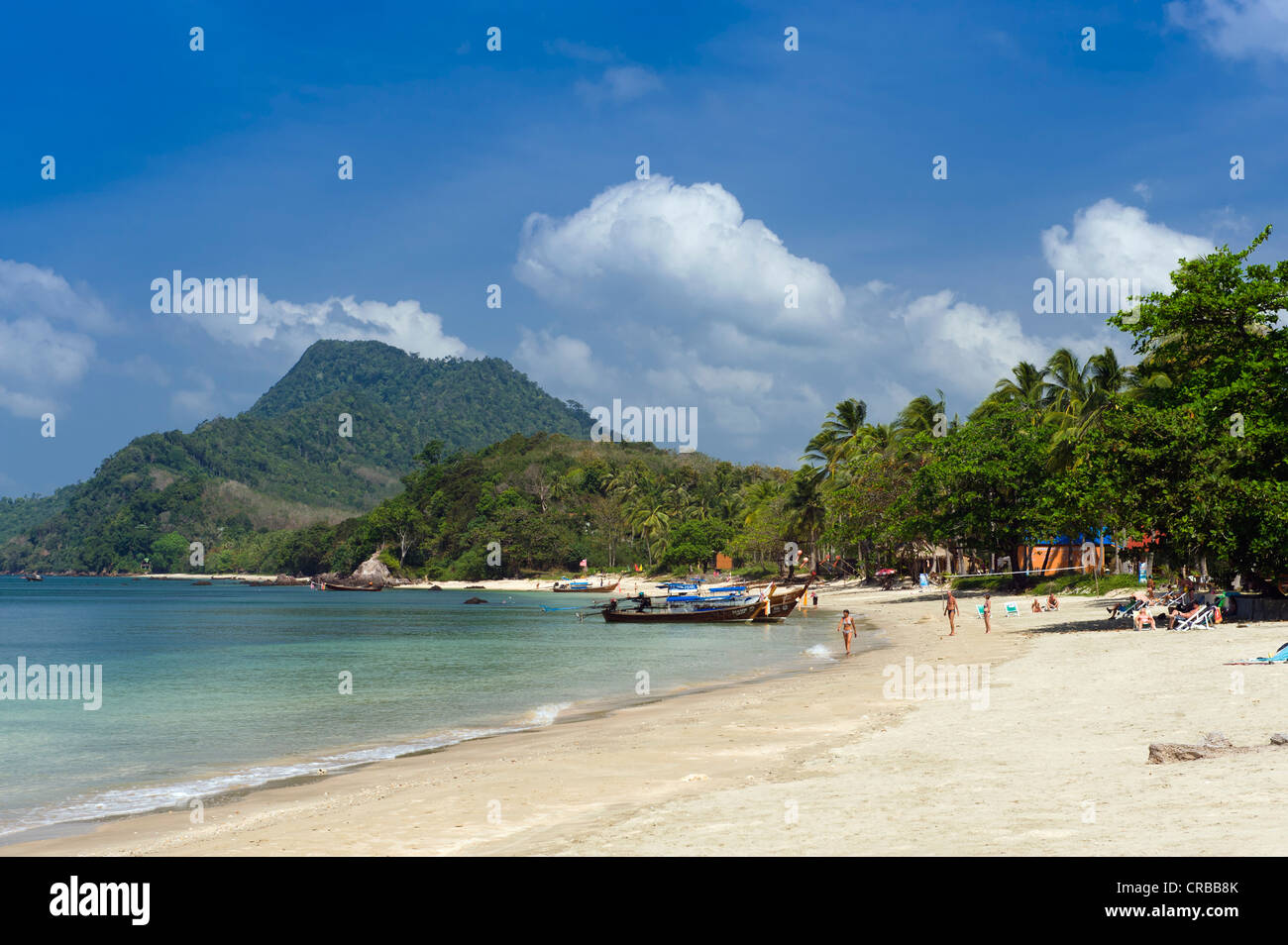 Palm Beach, Golden Pearl Beach, Ko Jum o Koh Pu isola, Krabi, Thailandia, Sud-est asiatico Foto Stock