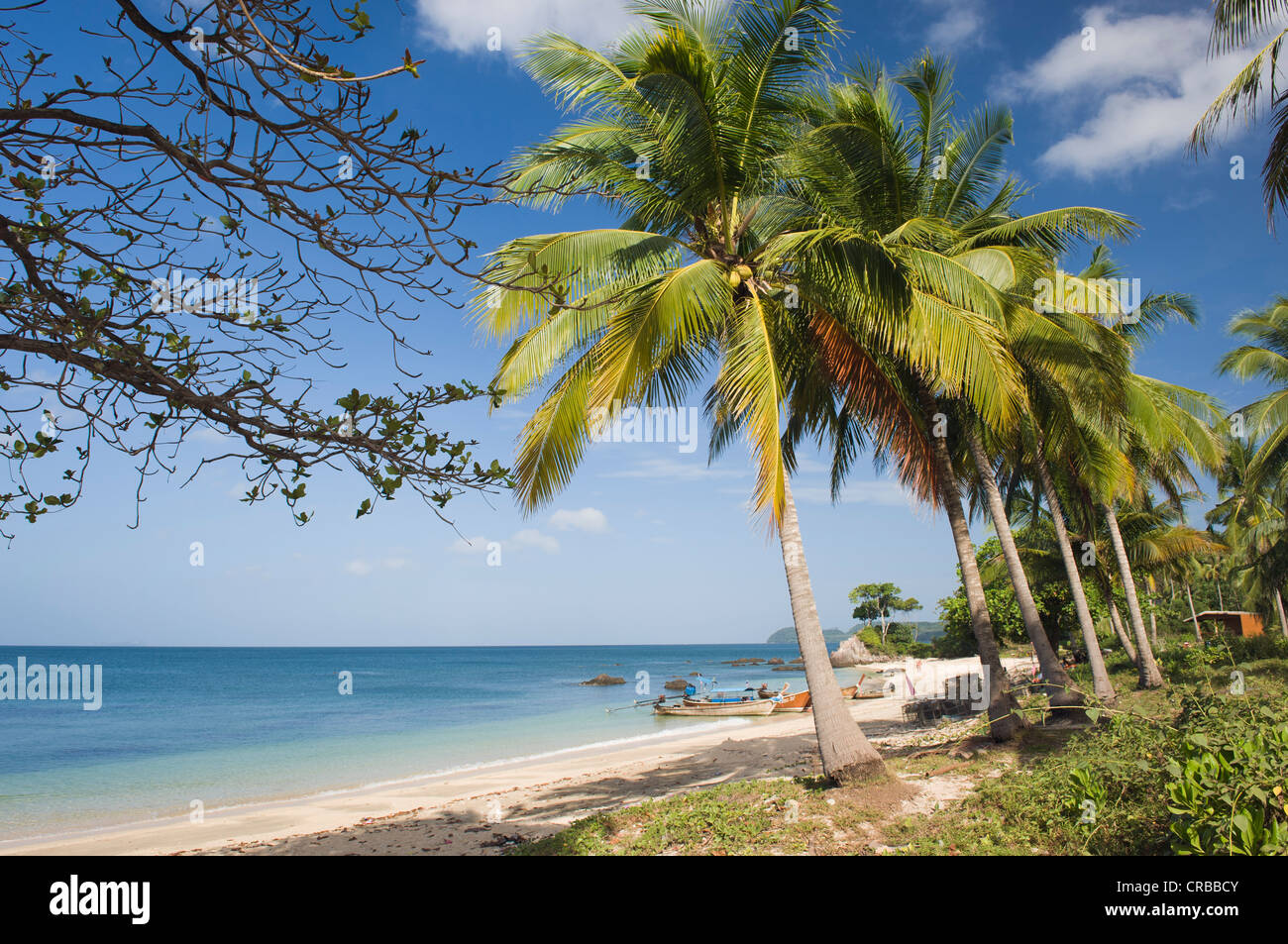 Palm Beach, Golden Pearl Beach, Ko Jum o Koh Pu isola, Krabi, Thailandia, Sud-est asiatico Foto Stock