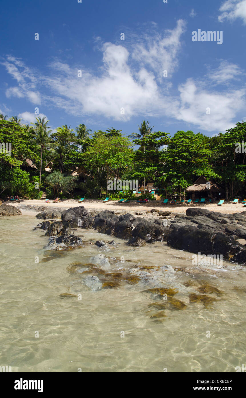 Palm Beach, il Resort Narima, Klong Nin Beach, Ko Lanta island, Krabi, Thailandia, Sud-est asiatico Foto Stock