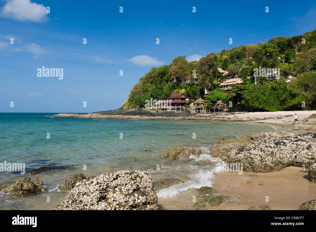Costa, spiaggia della Baia di bambù, Ko Lanta island, Krabi, Thailandia, Sud-est asiatico Foto Stock