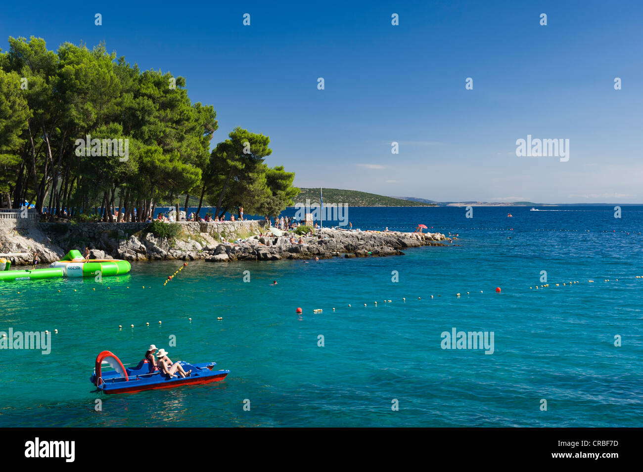 Costa di Krk, isola di Krk, golfo di Kvarner, Croazia, Europa Foto Stock