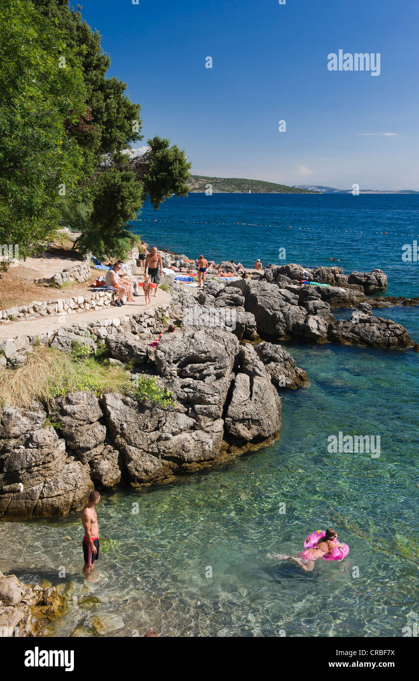 Costa di Krk, isola di Krk, golfo di Kvarner, Croazia, Europa Foto Stock