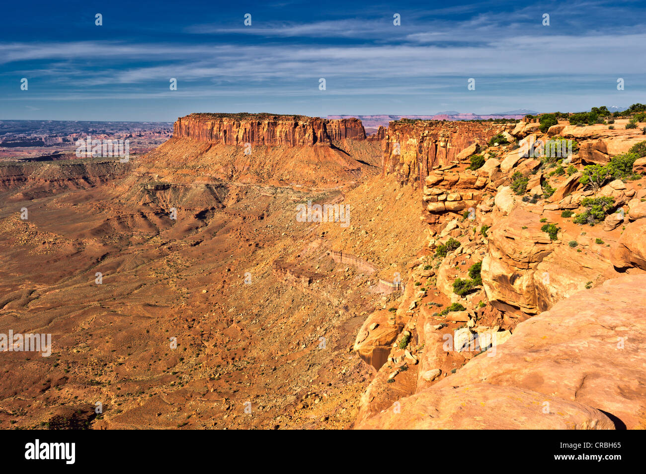 Grandview Point, Island in the Sky, il Parco Nazionale di Canyonlands, Utah, Stati Uniti d'America Foto Stock