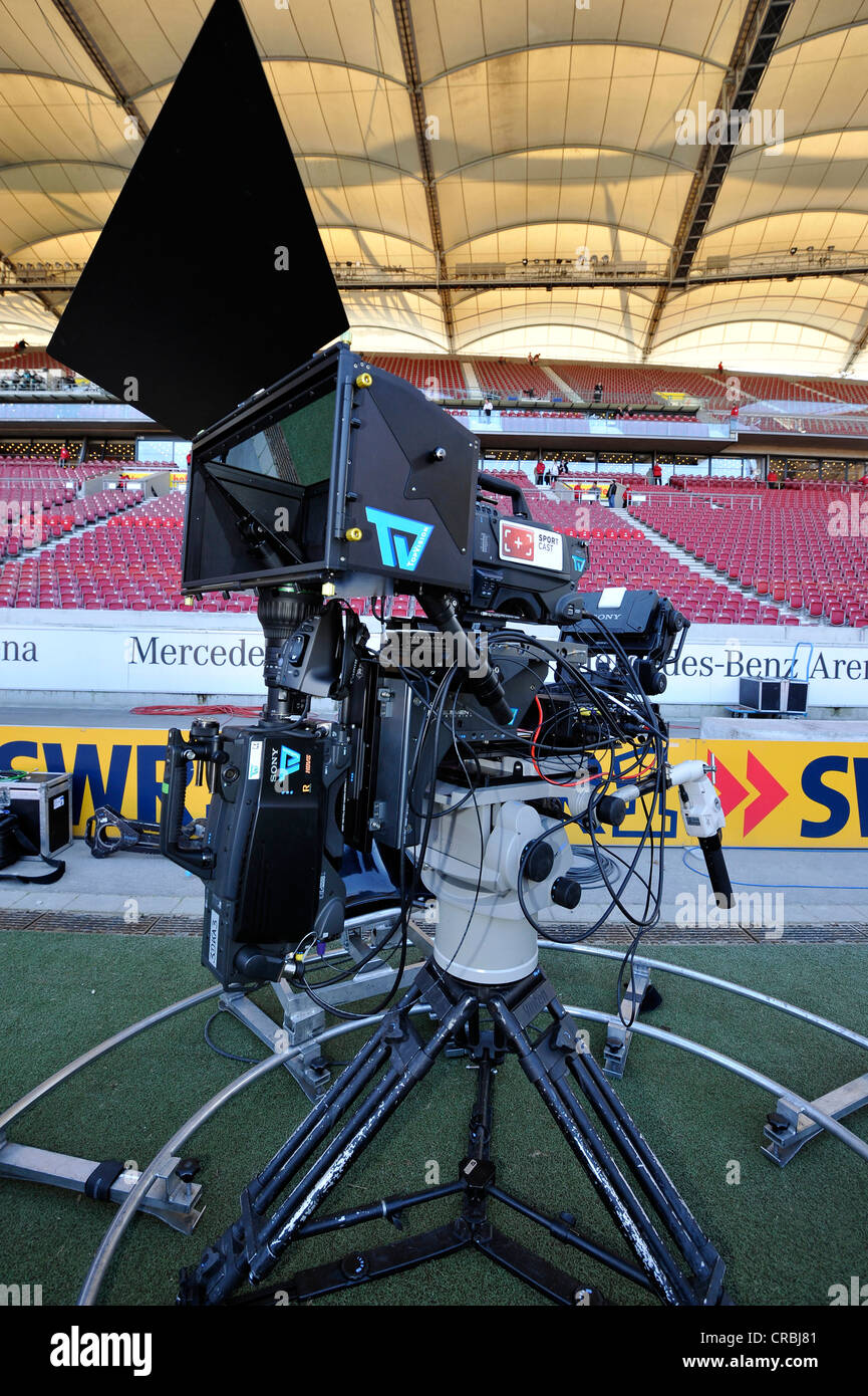 Sony 3D fotocamera, Mercedes-Benz Arena stadium, Stoccarda, Baden-Wuerttemberg, Germania, Europa Foto Stock