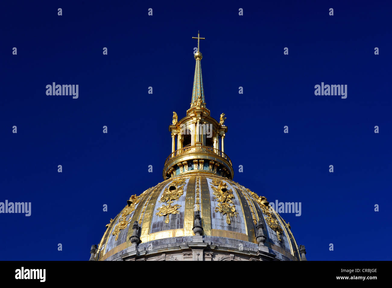 Placcato oro a cupola, Chiesa Duomo des Invalides o Eglise du Dome, Napoleone la tomba, Parigi, Francia, Europa Foto Stock