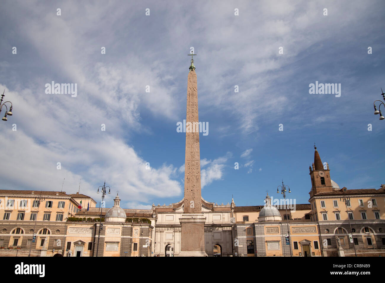 Obelisco in Piazza del Popolo a Roma, Italia, Europa Foto Stock