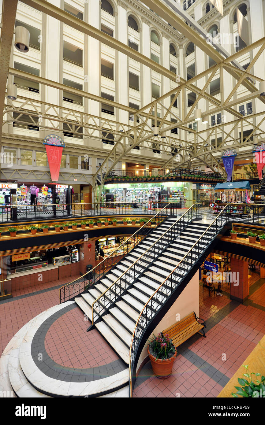 Vista interna, Nancy Centro di Hanks, NEA, ex Old Post Office Pavilion, Washington DC, Distretto di Columbia Foto Stock