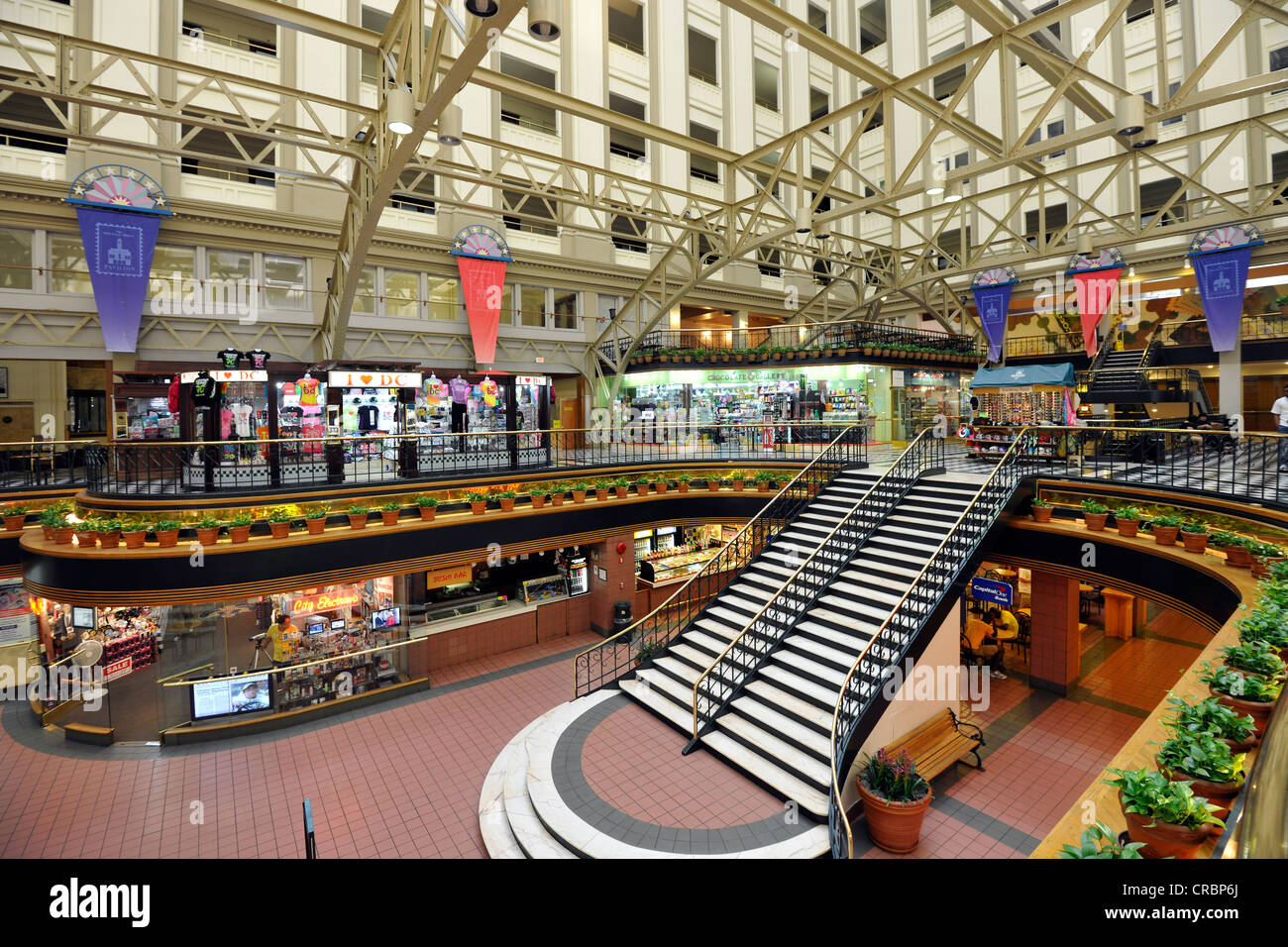 Vista interna, Nancy Centro di Hanks, NEA, ex Old Post Office Pavilion, Washington DC, Distretto di Columbia Foto Stock