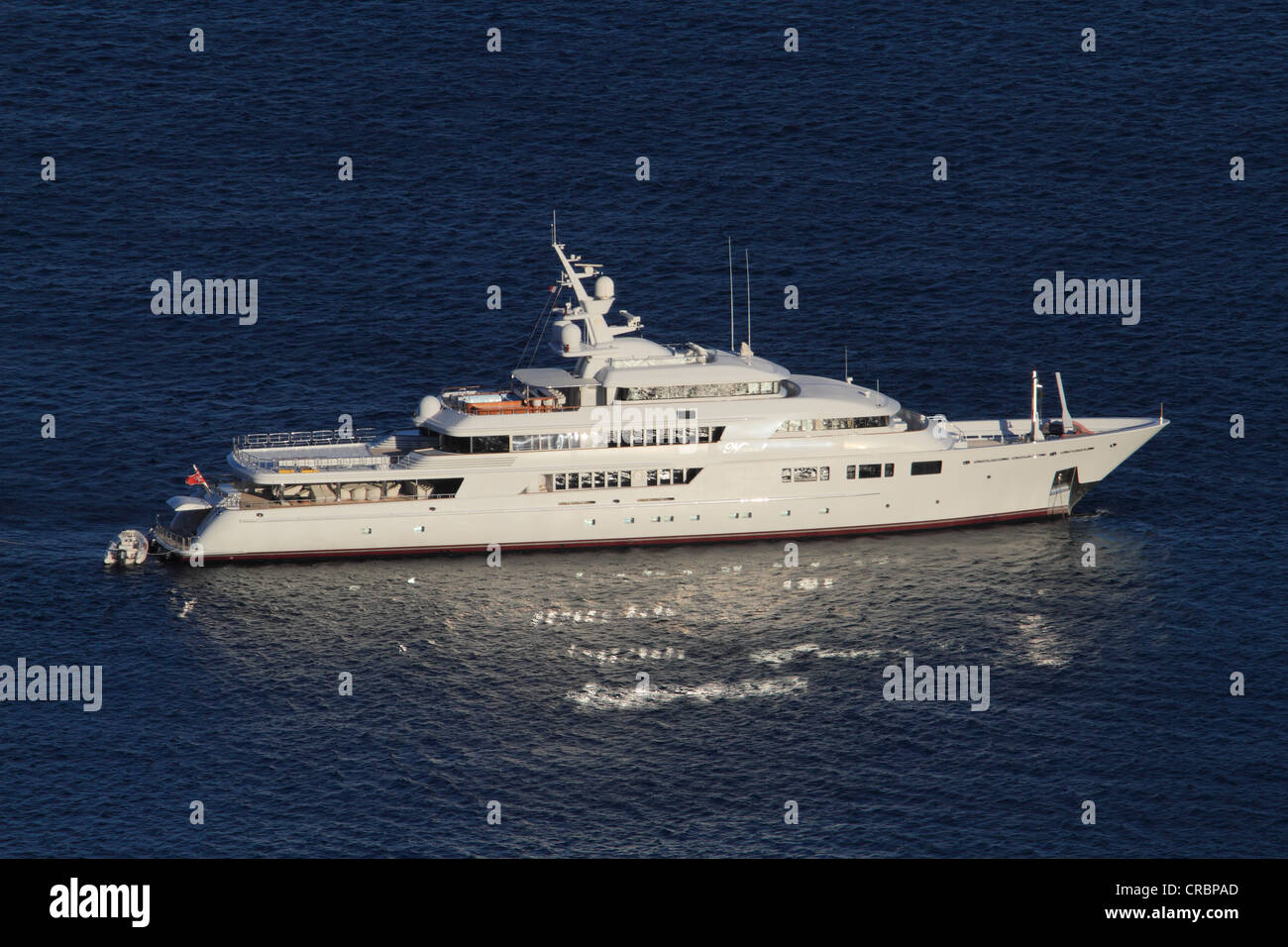 Motor Yacht, nomade, costruire da Oceanfast, lunghezza complessiva 69.49 m, costruito nel 2003, sulla Côte d'Azur, in Francia, Mediterraneo, Europa Foto Stock