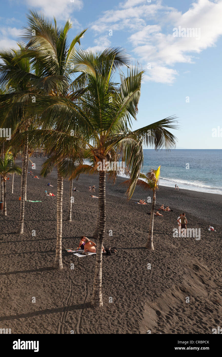 Playa de Puerto Naos, La Palma Isole Canarie Spagna, Europa PublicGround Foto Stock