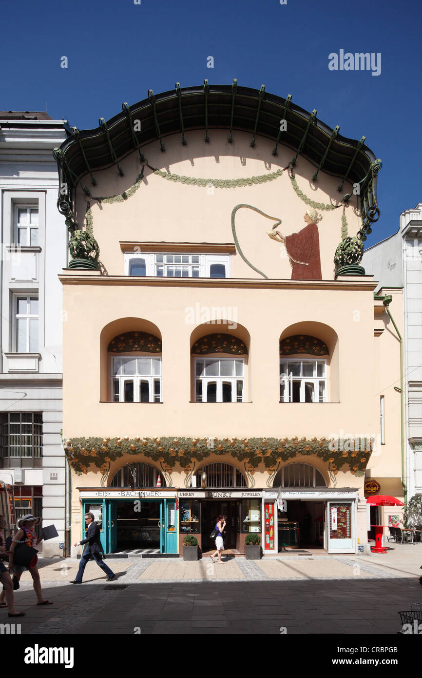 Olbrich-House o Stoehr-House, casa in stile Art Nouveau in Kremser Gasse street, St. Poelten, Mostviertel, deve trimestre, Austria inferiore Foto Stock
