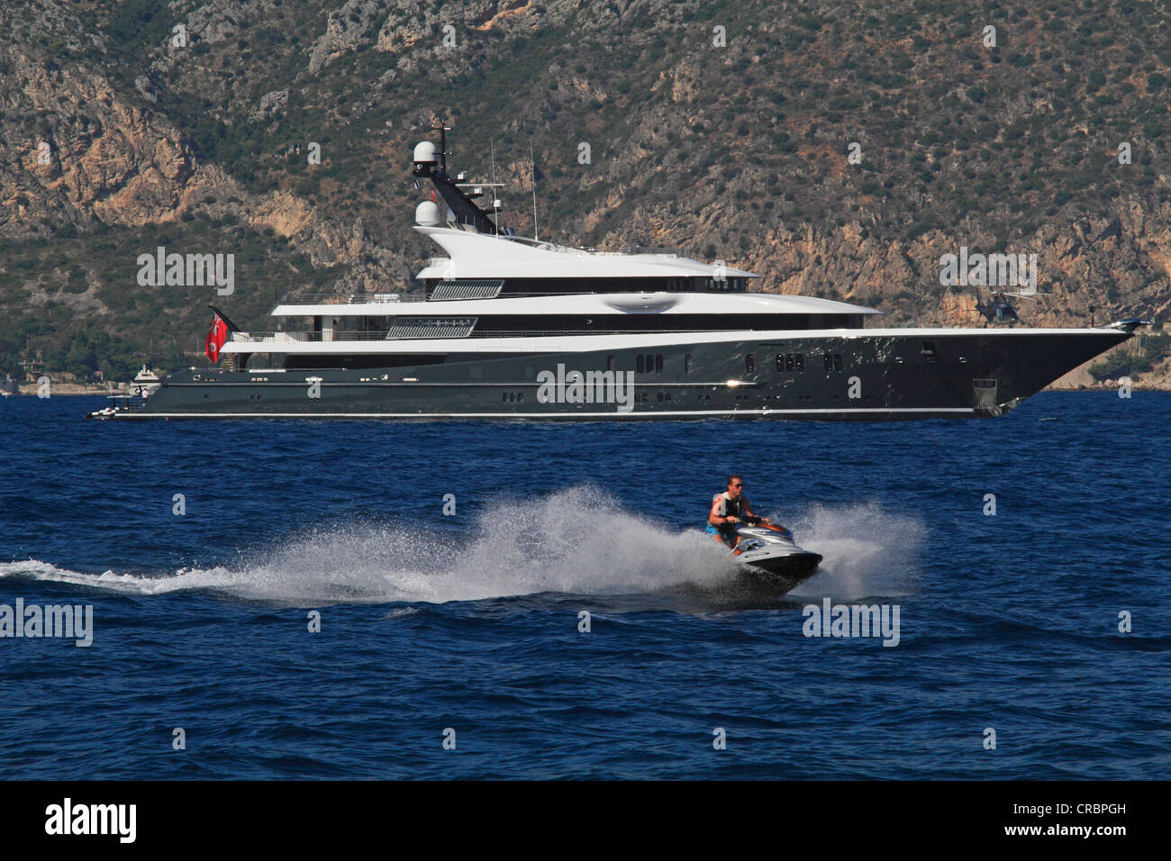 Phoenix 2, cruiser, costruito da Luerssen Yachts, 90.50 m, costruito nel 2010, Costa Azzurra, Francia, Mare Mediterraneo, Europa Foto Stock