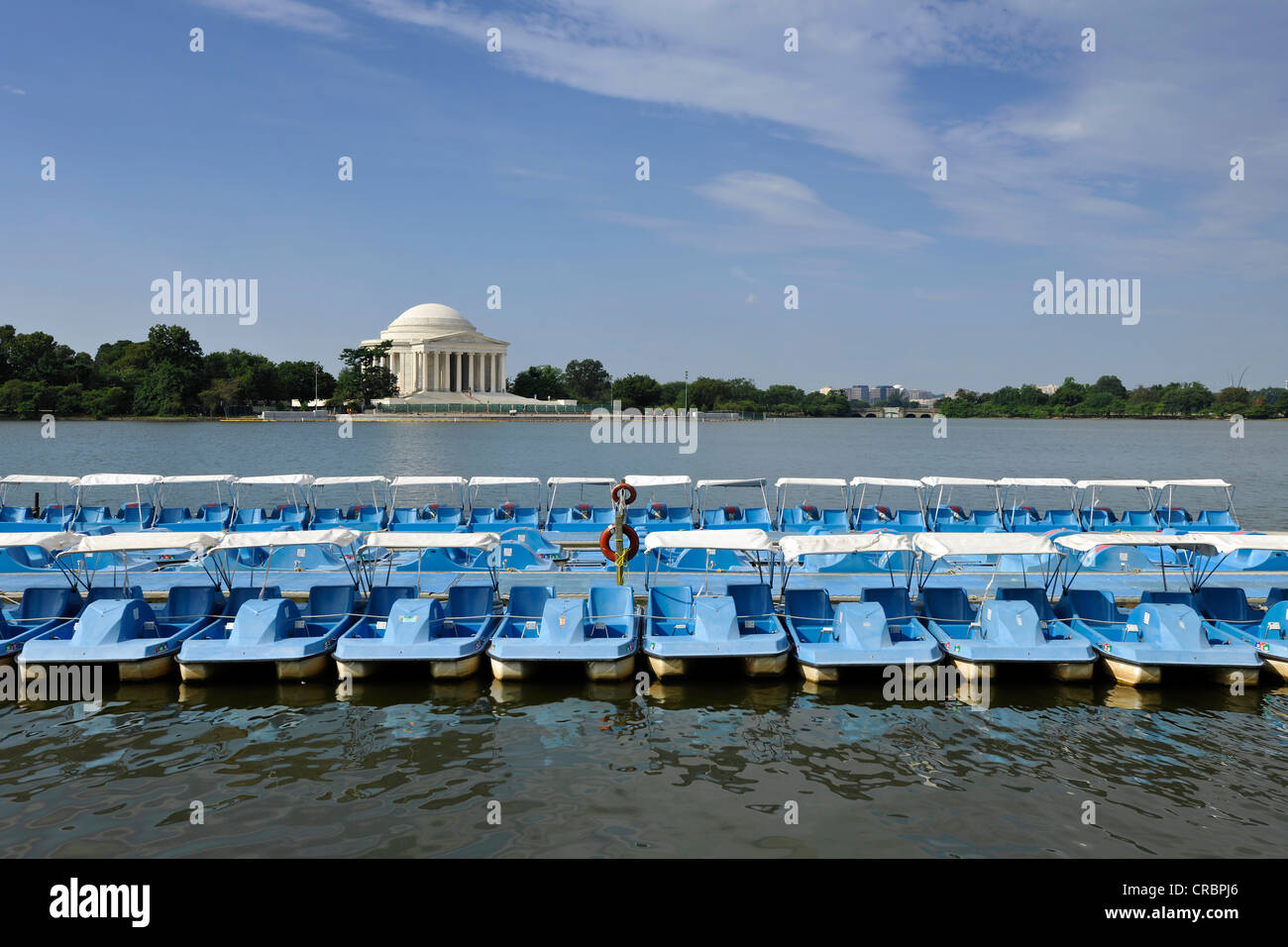 Thomas Jefferson Memorial da Potomac Park Tidal Basin, Washington DC, Distretto di Columbia, Stati Uniti d'America, STATI UNITI D'AMERICA Foto Stock