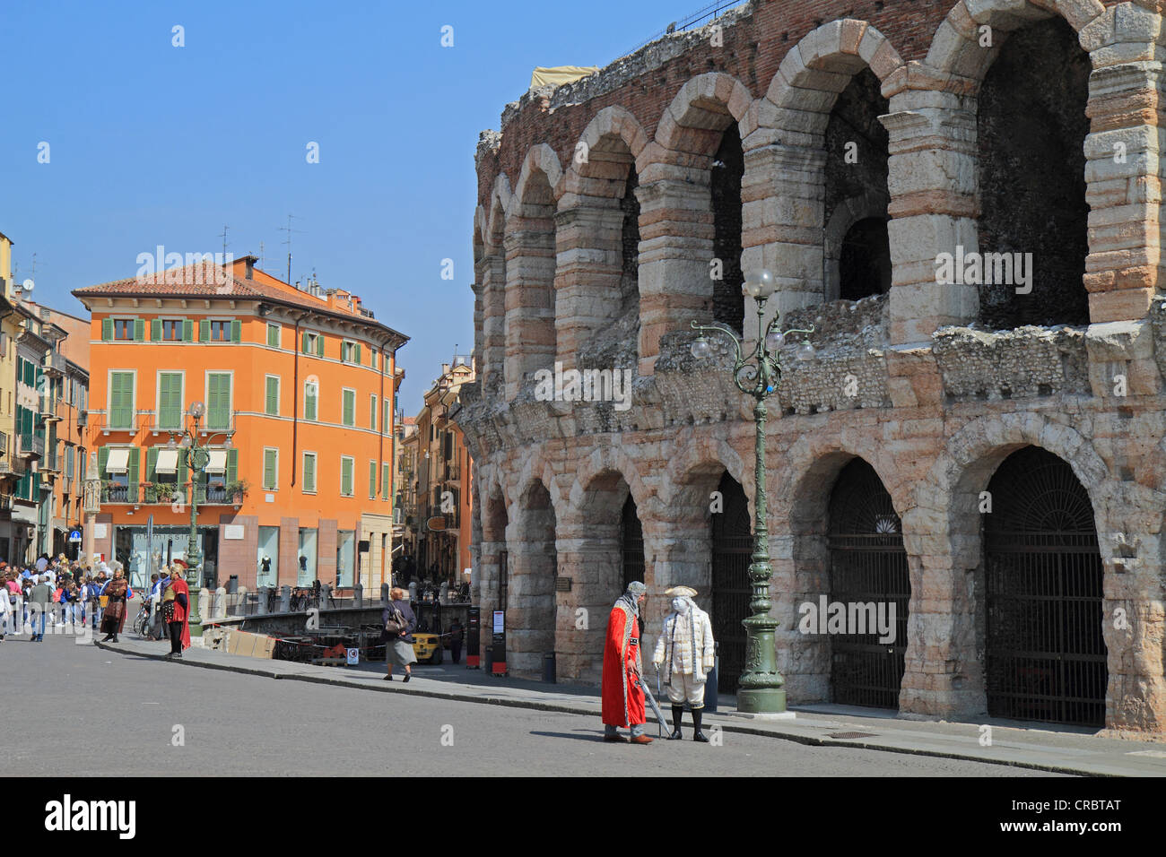 Arena di Verona Arena di Verona, un anfiteatro romano, Verona, Veneto, Italia, Europa Foto Stock