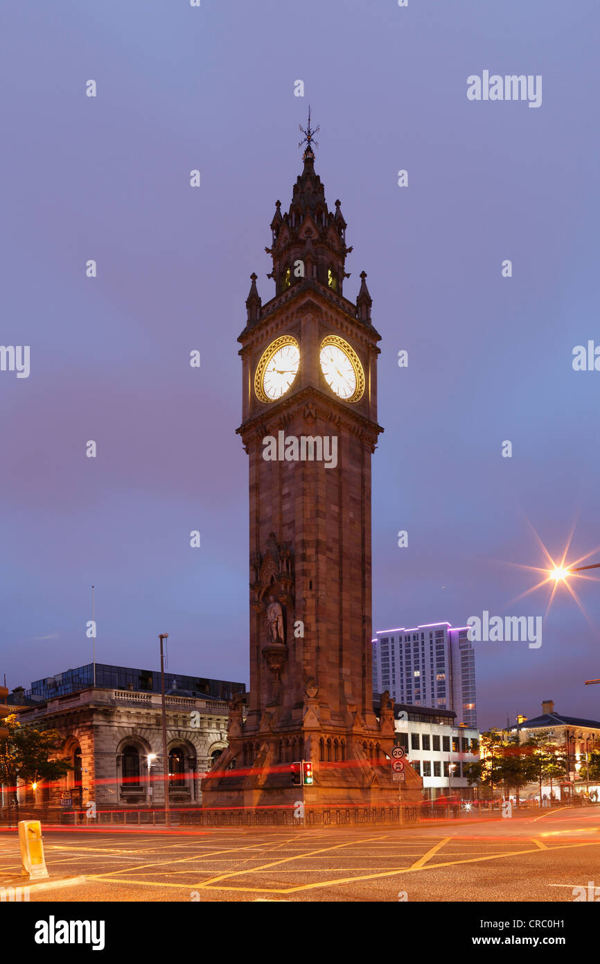 Clock Tower, Albert Memorial Clock Tower di Belfast, Irlanda del Nord, Regno Unito, Europa, PublicGround Foto Stock