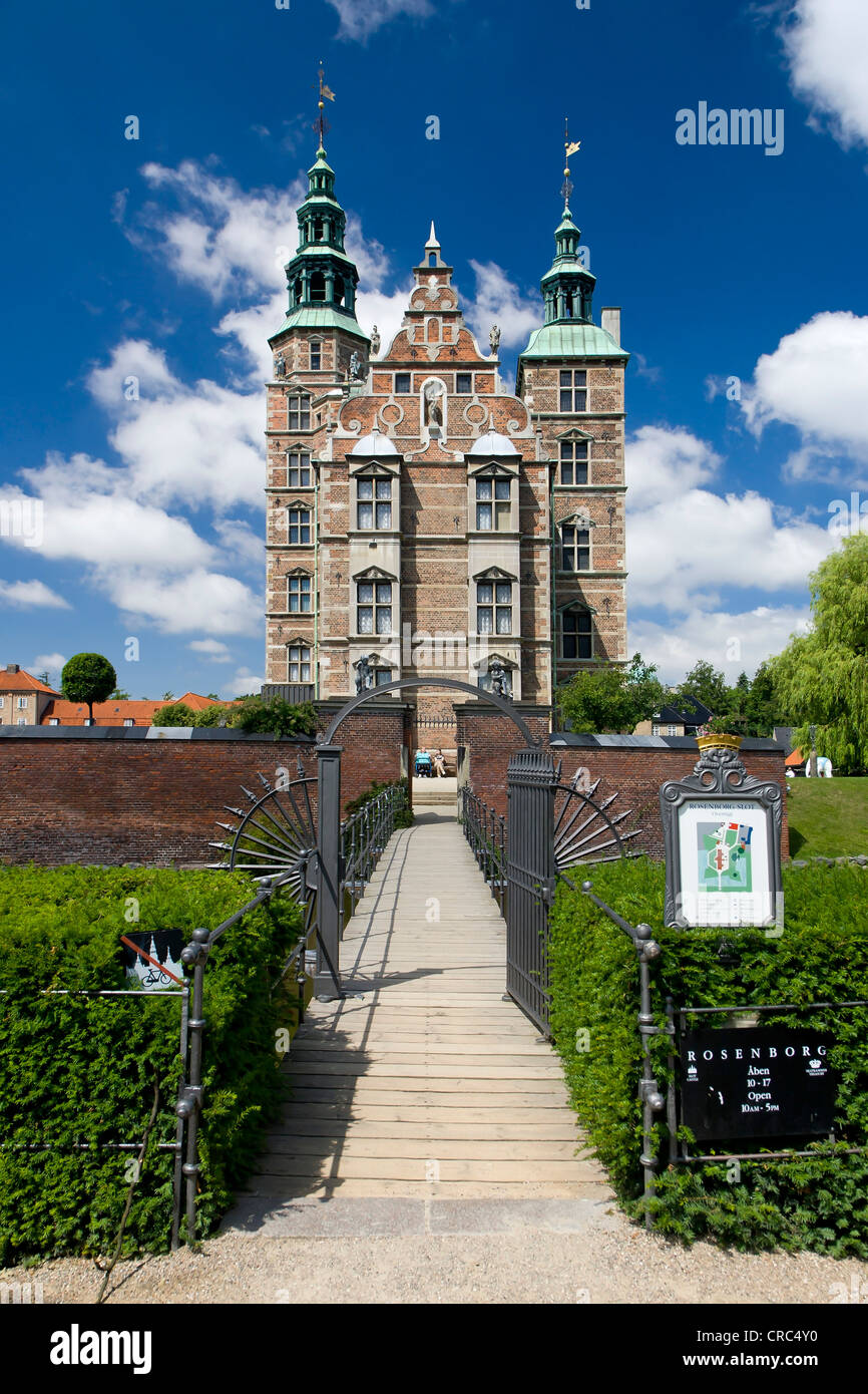 Il Castello di Rosenborg, Copenaghen, Danimarca, Europa Foto Stock
