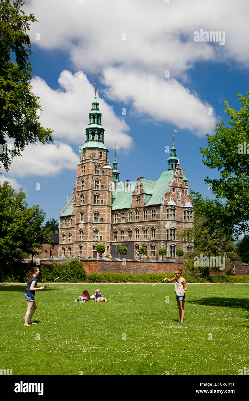 Il Castello di Rosenborg, Copenaghen, Danimarca, Europa Foto Stock