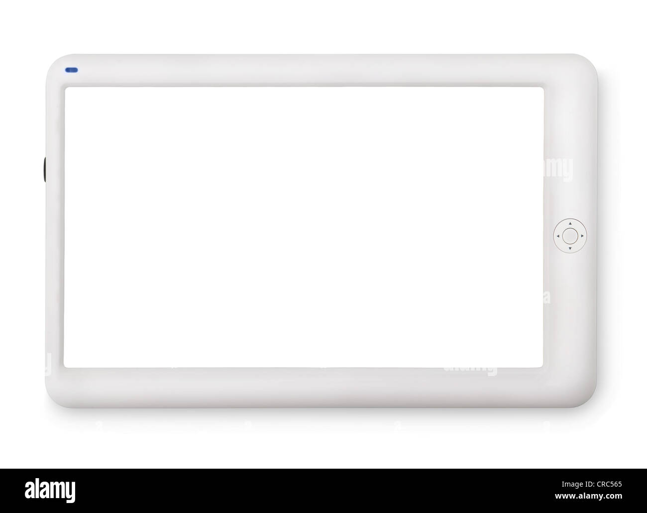 Bianco Tablet PC con schermo vuoto isolato su bianco Foto Stock