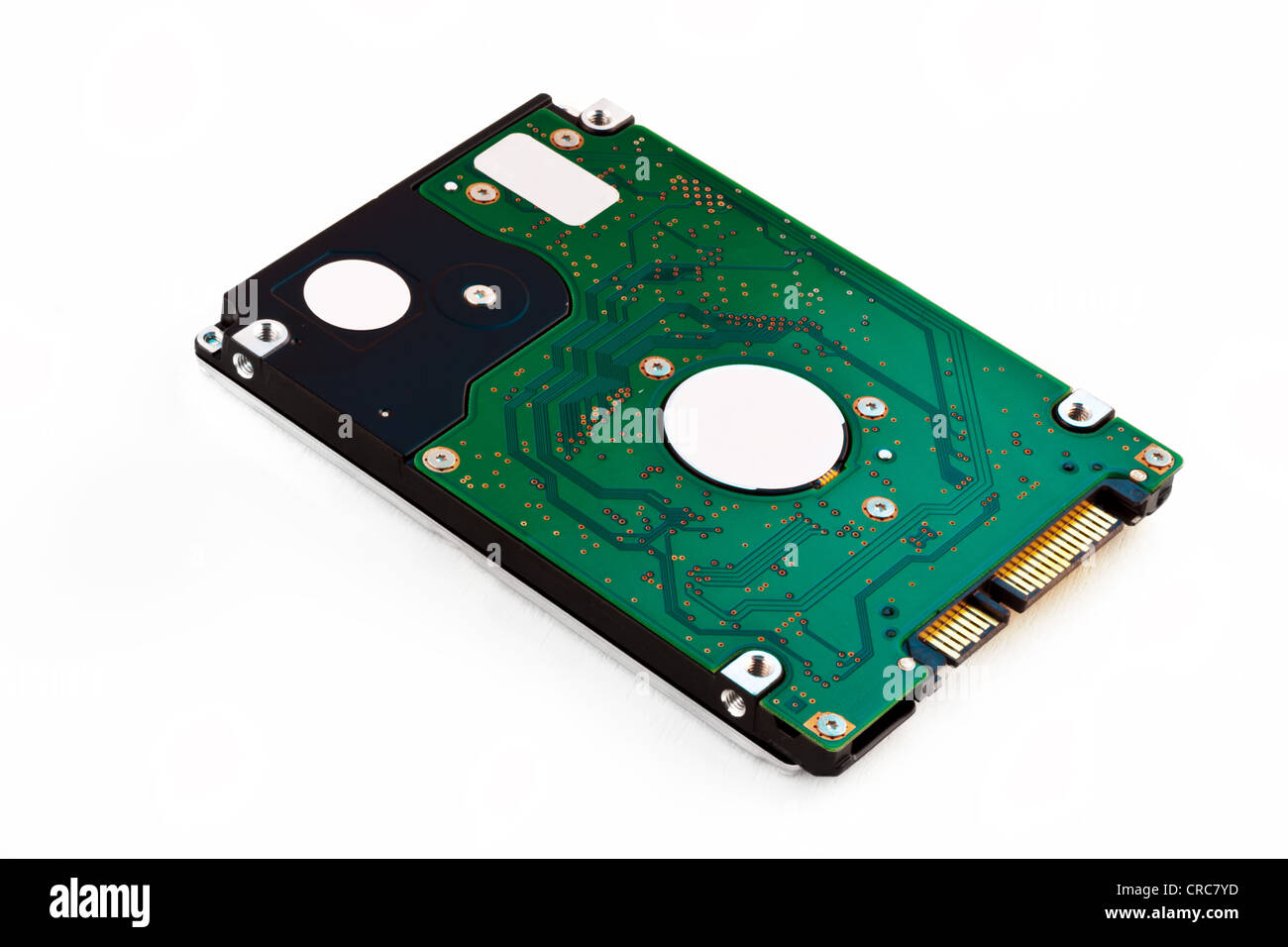 Hard disk portatile isolata su uno sfondo bianco Foto Stock