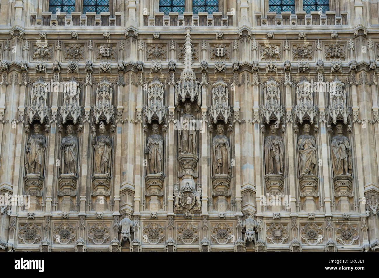 Victoria tower sovrani ingresso / Case del Parlamento. Londra, Inghilterra Foto Stock