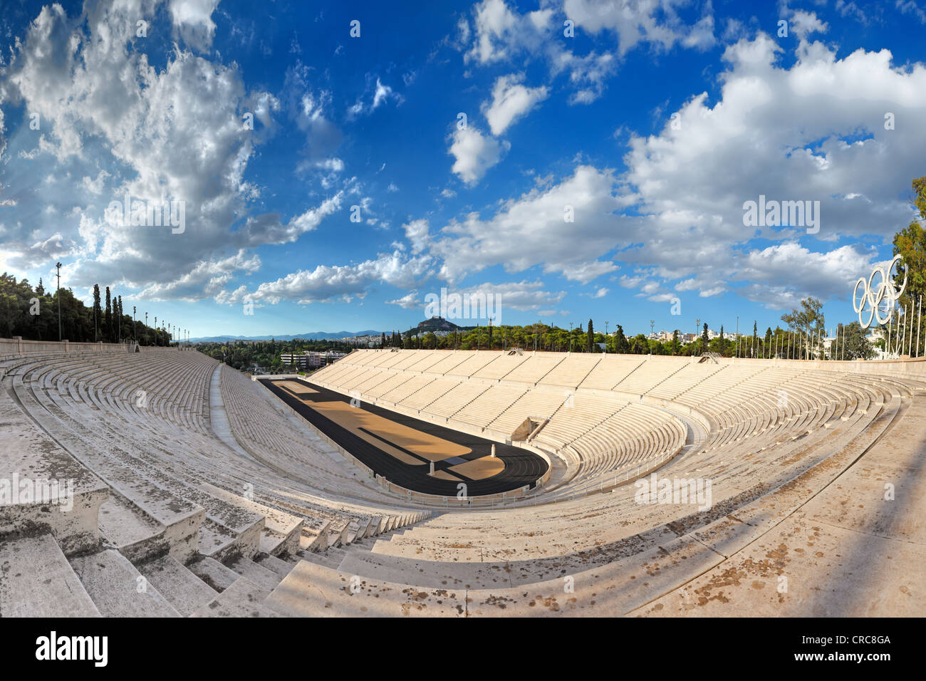 Stadio Panateneico (329 a.C.) in Atene, ha ospitato i primi Giochi Olimpici moderni in Grecia. Foto Stock