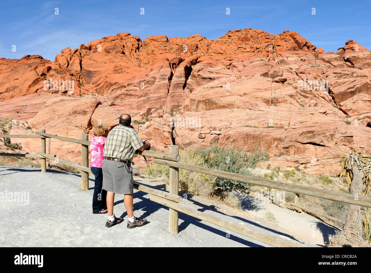 Visitatori Red Rock Canyon Area di Conservazione di Las Vegas Nevada Foto Stock