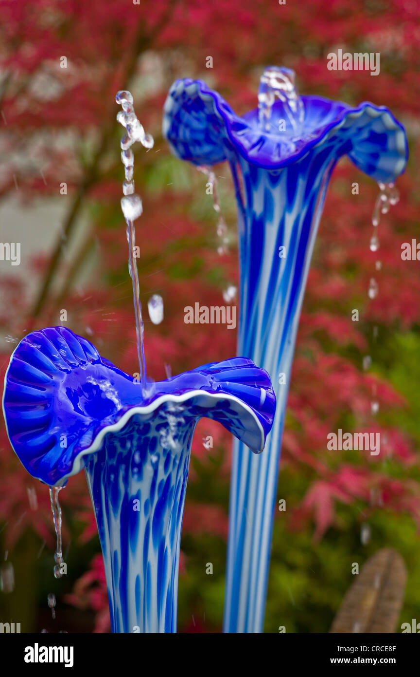 Fiore di vetro scultura di Mehrdad Tafreshi Foto Stock
