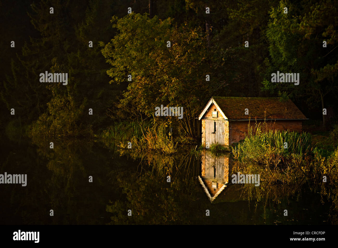 Il boathouse, Swithland serbatoio, Leicestershire Foto Stock